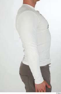 Joel arm dressed sports upper body white long sleeve shirt…